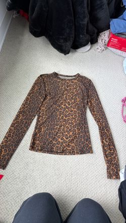 Aritzia TNA brand Leopard Going Out Shirt
