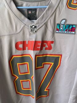 Nike, Shirts, Nike Mens Gray Travis Kelce 87 Kansas City Chiefs Super  Bowl Jersey Size 3xl