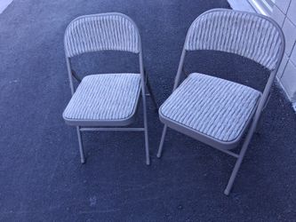 Folding Chairs Brown Stripes