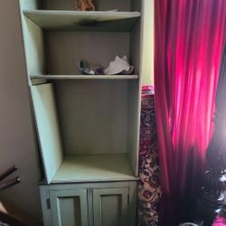 French Country Green Bookcase