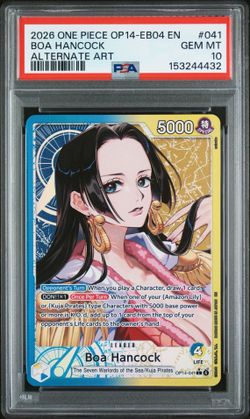 One Piece Boa Hancock OP14-041 Alt Art Leader PSA 10