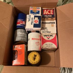 Fram Ace Pennzoil Ac Delco Motor craft Vintage Oil Filter Lot 