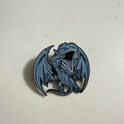 Yugioh Blue Eyes White Dragon Enameled Pin