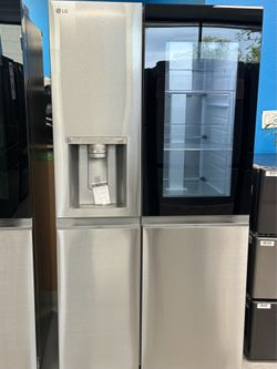 NEW🔥27 cu. ft. Side-By-Side Refrigerator with Instaview Glass, Craft Ice
