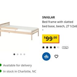 IKEA Junior Bed, New Mattress And Bed Supports