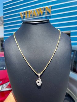 14k yellow gold solid rope chain 22inch