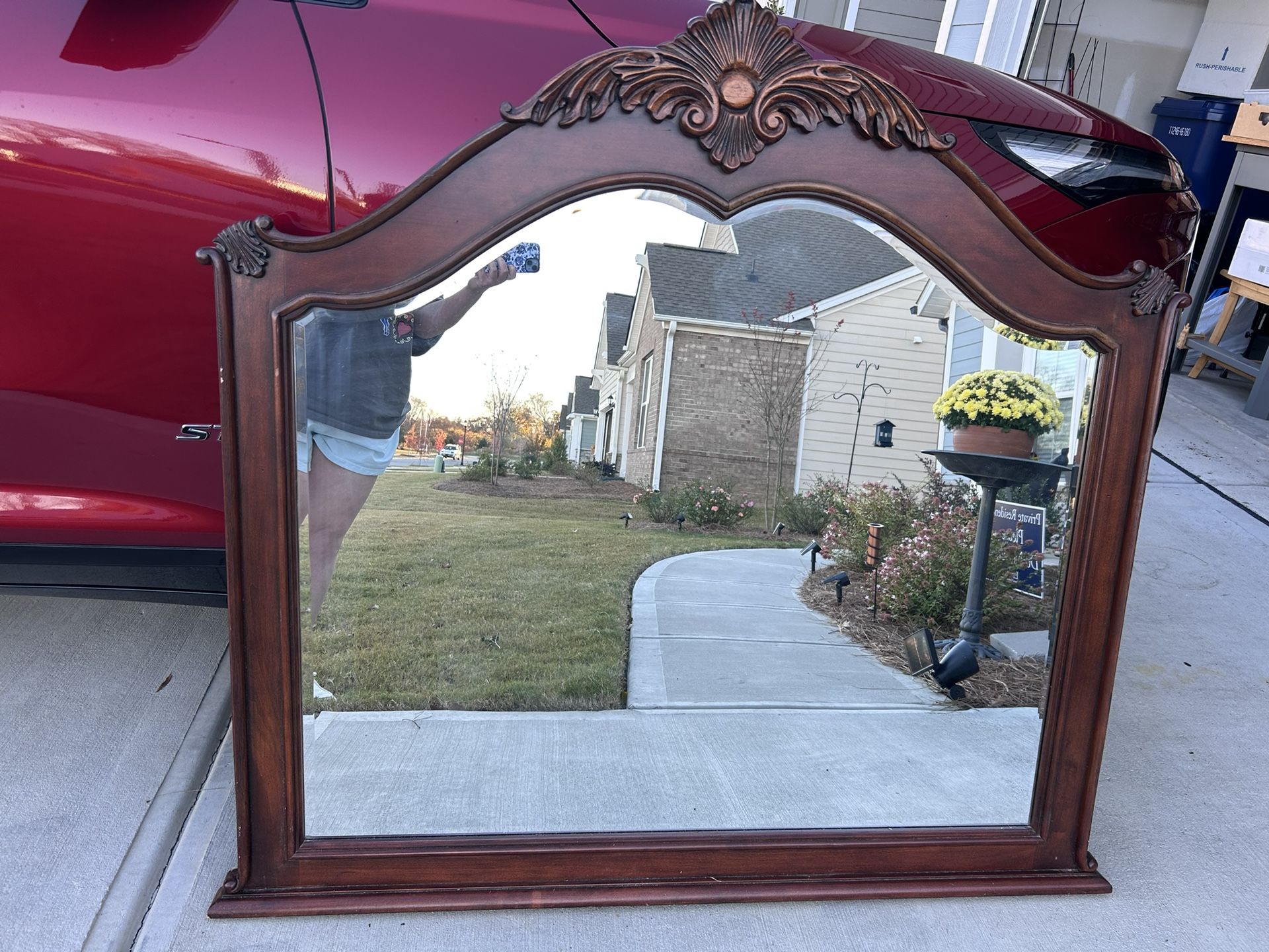 Vintage Solid Wood Mirror