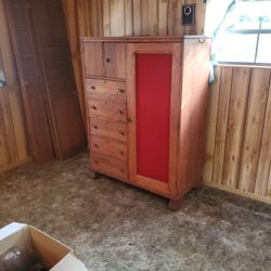 Armoire Antique Desk, Clothing Cabinet. 