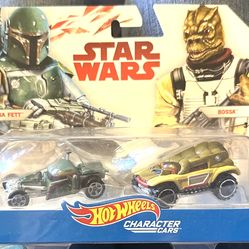 2017 Hot Wheels Star Wars Boba Fett /Bossk Character Cars
