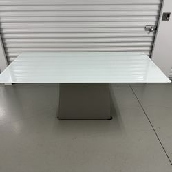Sculpture Dining Table by Trica Furniture w/ Starphire Glass Top