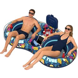 POVRYE Pool Floats Adult, 2 Person