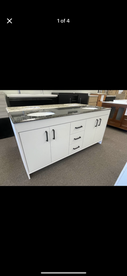 Sale 72” Bathroom Vanity - White