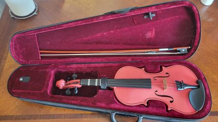 Pink Violin And Case