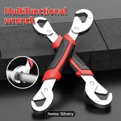 1 Pc Multifunctional Double-ended Pipe Wrench, Tool Multifunctional Looper Pliers, Multifunctional Torque Adjustable Opening Adjustable Wrench, Suitab