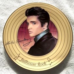 Elvis Presley Jailhouse Rock collections plate-1996-Limited Edition Solid Gold Elvis-First edition. Vintage! Like new. 