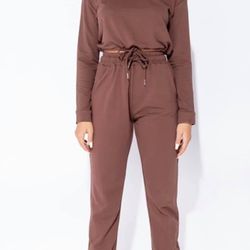 Brown Hoodie & Jogger Set 