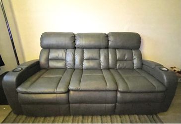 Grey Movie Recliner Sofa