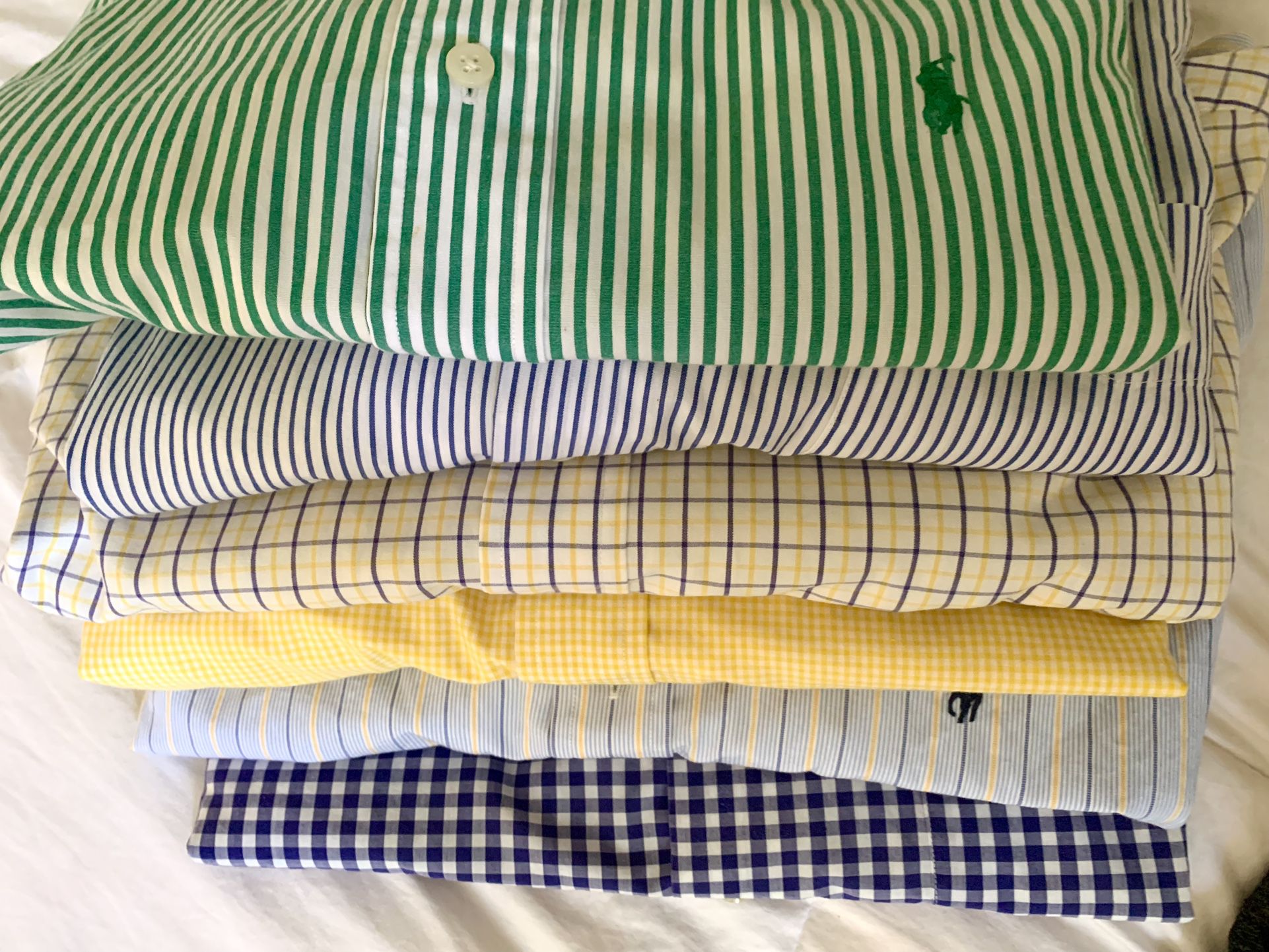 Ralph lauren Shirts  Size “L”.   Each $35.  Perfect Condition KENDALL AREA PICK UP 