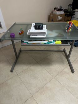 Glass desk
