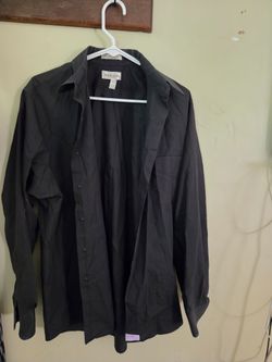 Van Heusen Black Button-Down Dress Shirt