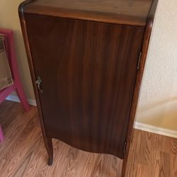 Mid- Century Modern Walnut Record Cabinet