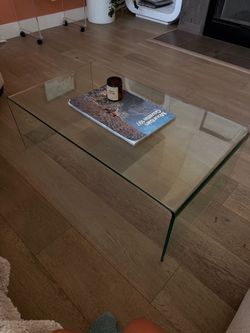 Glass coffee table