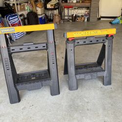 Stanley Adjustable Height & Width Sawhorses (1000lb Capacity)