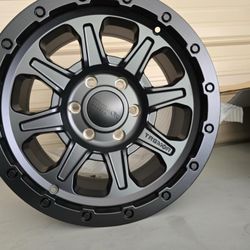 4 NEW TREMOR WHEELS 17X8.5 6.139 