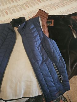 Brown Plush Vest, Blue Bass Vest