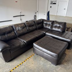 Faux Leather Sectional 