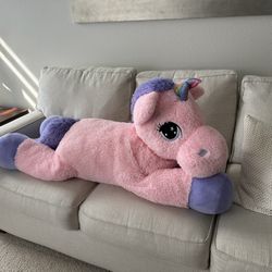 Giant Pink Unicorn Plush - Smoke Free Pet Free Home