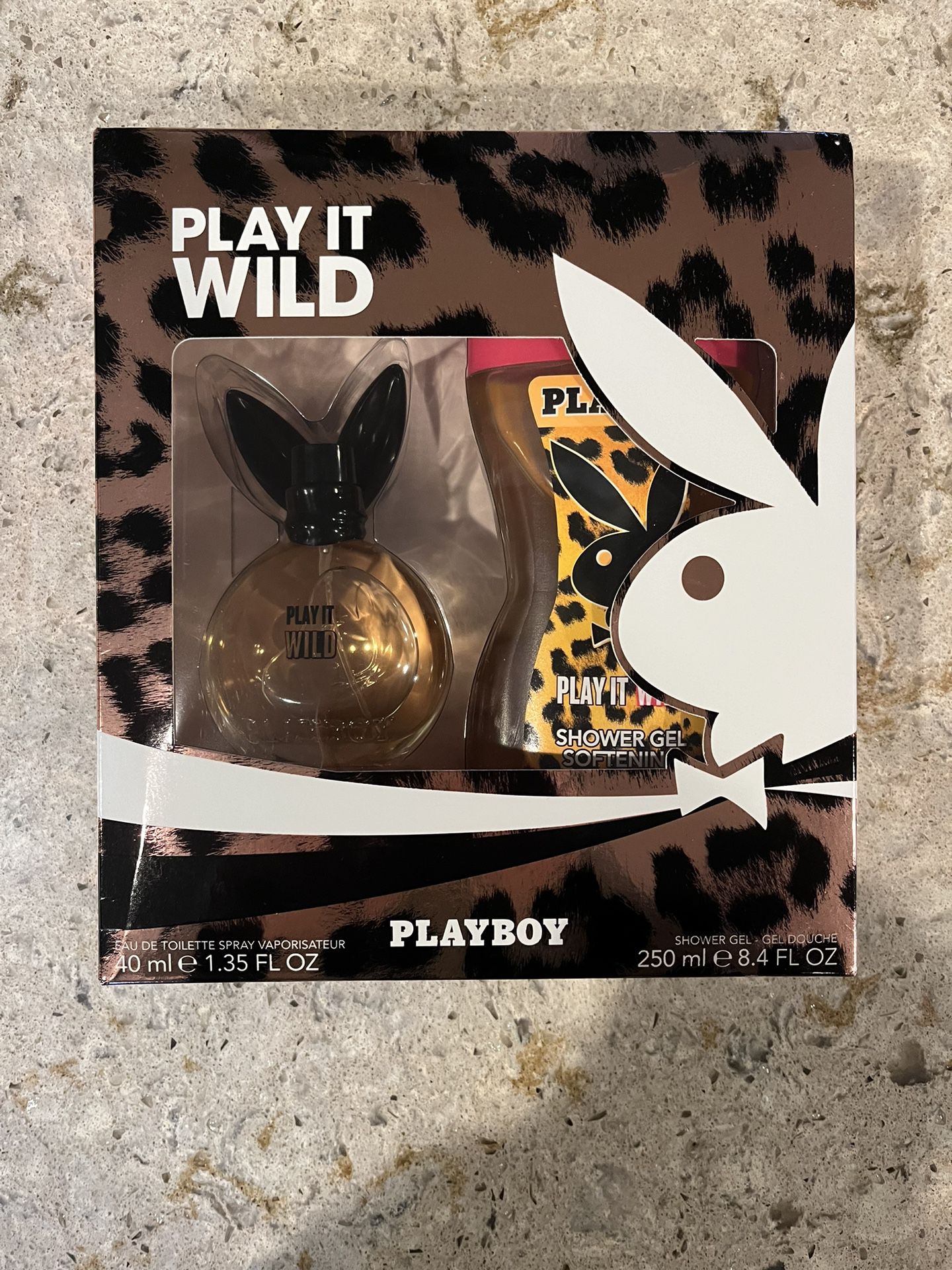 Playboy Play It Wild Eau de Toilette Spray and Shower Gel - Brand New 