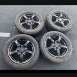 4 - 205/55r16 225/50r16 5x114.3 5x4.5 Stock Honda S2k S2000 AP1 Civic Accord Camry Wheels Rims 90% Treads Tires!!!!!!!!!!!!!!!!!!