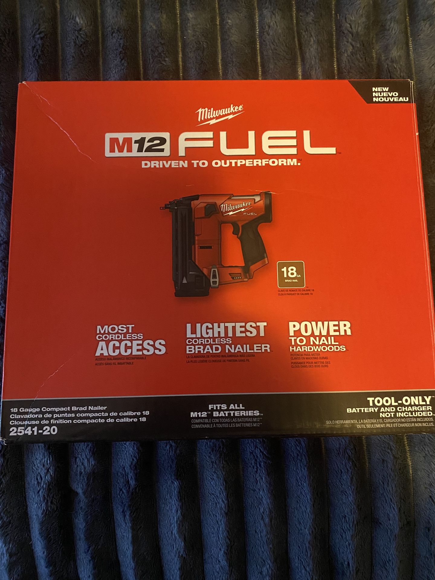 Milwaukee M12 Brad Nailer 18ga Tool Only  