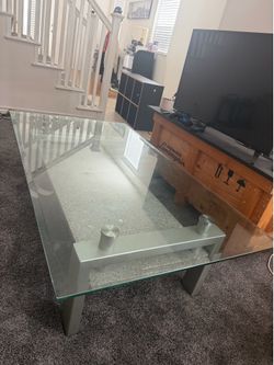 Glass Granite Coffee Table
