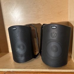 Polk Atrium 4 Black - Passive Outdoor Stereo Speakers 0