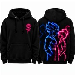 Dragon Ball Neon Graphic Black Hoodie