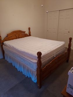 Queen size bed and bed frame