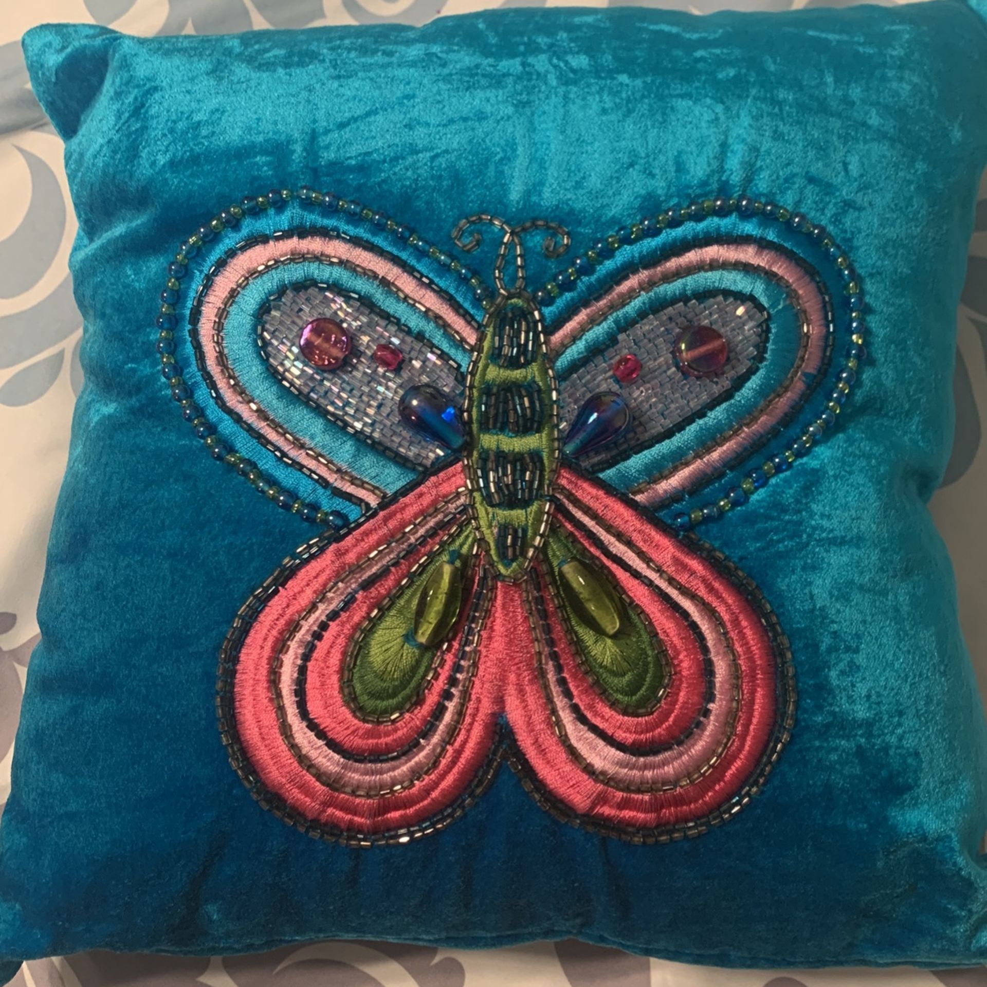 Beaded Throw Pillow 