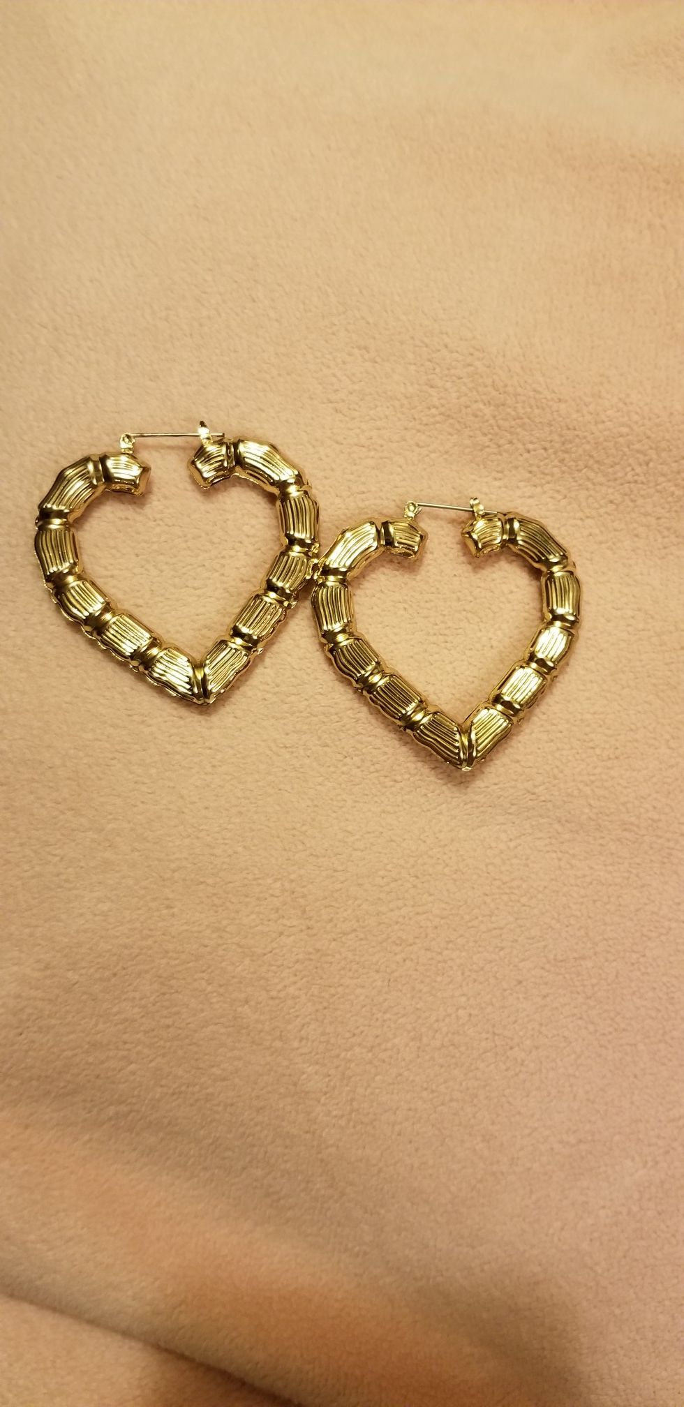 Heart Bamboo Earrings ..pending..