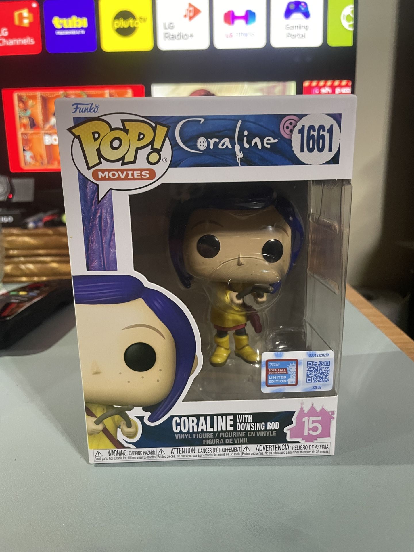 Funko Pop Movies Coraline #1661 With Dowsing Rod  2024 Fall Convention NYCC Exclusive Limited Edition