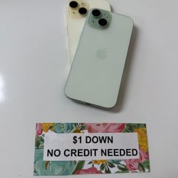 Apple IPhone 15 5G - Only $1 Today Pay The Rest Later! 