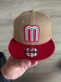New Era Mexico SnapBack Hat Beige Brown Red Adjustable WBC
