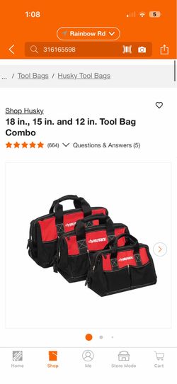 18 in., 15 in. and 12 in. Tool Bag Combo