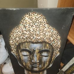 Buddah Textured Canvis Painting 2ft Tall By 1ft 