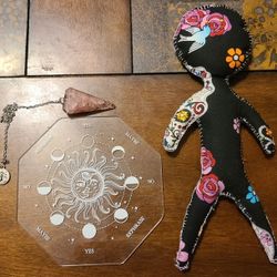 Pendulum, Board, and Doll