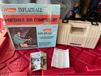 Coleman Inflate-All 150 Portable Air Compressor ANTIQUE