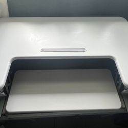  Vivo 36 inch Height Adjustable Sit/Stand Desk Converter White