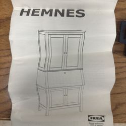 IKEA HEMNES Top Hutch Cabinet - Brand New (Never Assembled) - Dark Brown Solid Pine