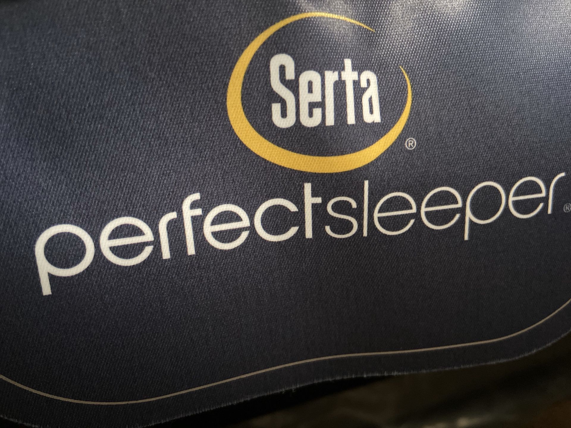 Queen Serta perfect sleep mattress, box spring and canopy bed frame